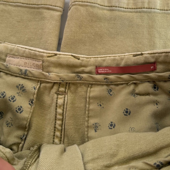 Anthropologie Pilcro Slouchy Chino Pants - Holly Green - Size 27 - Picture 3 of 7